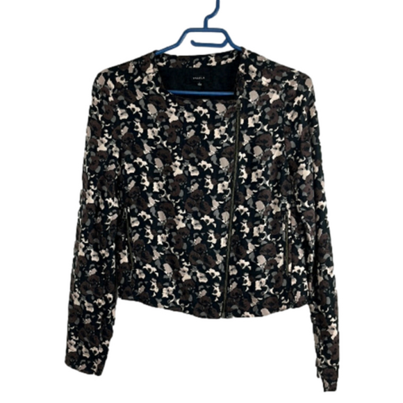 Aritzia Talula Brown/Black/Cream A-Symmetrical Fall Jacket - Picture 1 of 10